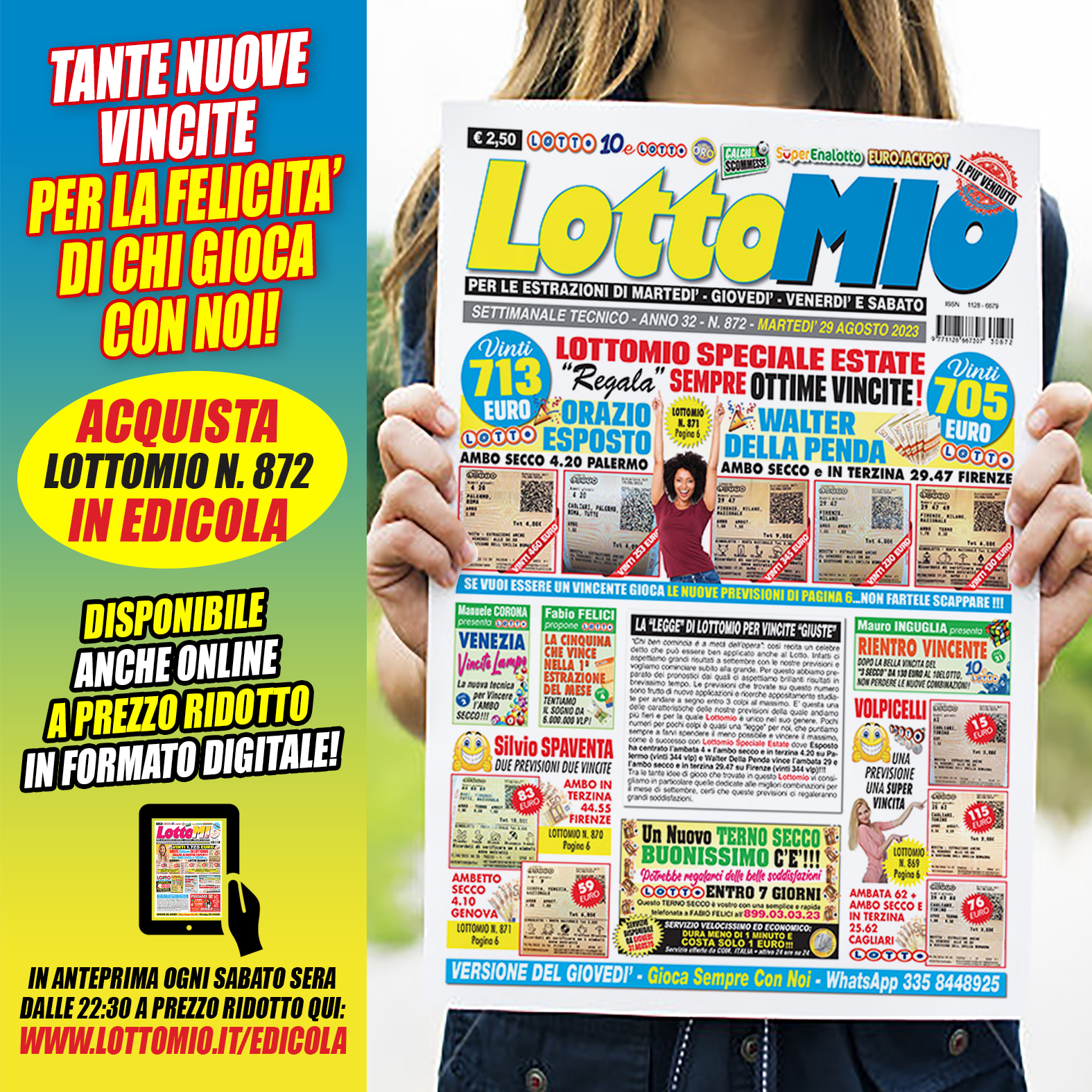 Lottomio N 872 Ti Aspetta In Edicola Con Le Bellissime Vincite Di